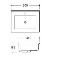 60cm Ceramic Vanity Top - Specs