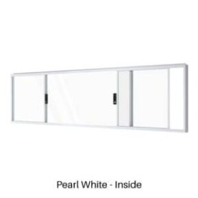 Double Sliding Window Pearl White Inside