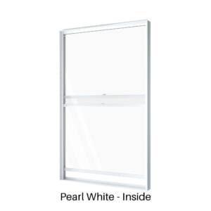 Single Double-Hung Window Pearl White Inside