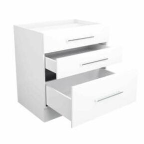 3-Drawer Base Cabinet open drawers 80cm