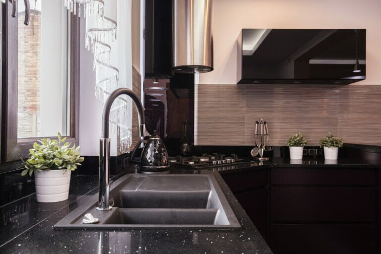 black kitchen
