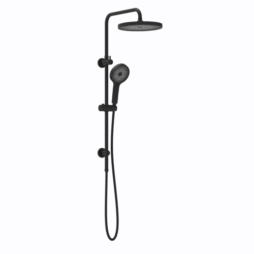 Gabe Twin Shower on Rail - Matte-Black