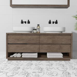 Faces Feature Tile Floor Installation