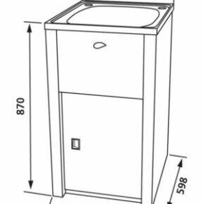 NuGleam Slim Laundry Cabinet & Sink