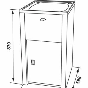 NuGleam Slim Laundry Cabinet & Sink