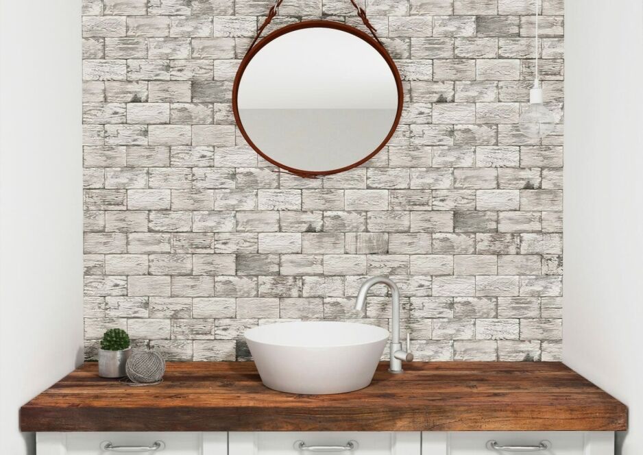 Aged Wood White Tile Perth Discount Guildford feature wall