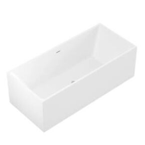Cube 160cm freestanding bath side top view