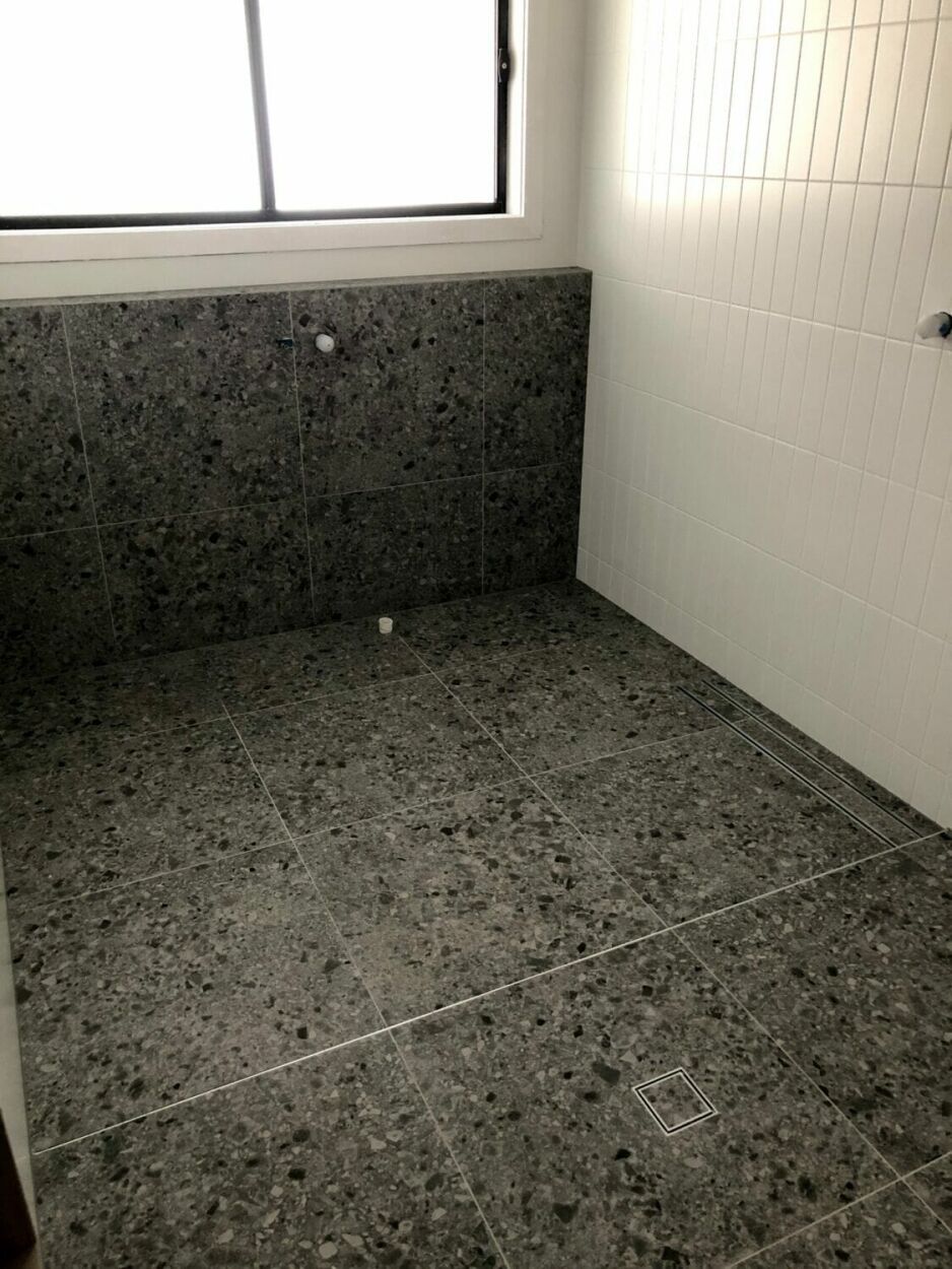 bathroom grouted