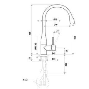 Elle Project Stainless Steel Pull-Out Mixer Specs