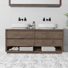 Faces Feature Tile Floor Installation