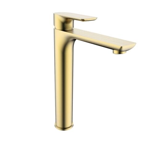 Sky High-Rise Basin Mixer Brushed Gold