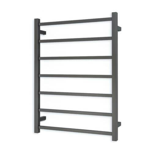 Gunmetal Grey Square Heated Towel Ladder