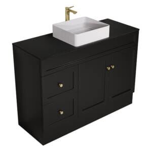 Sintered Stone Aerolite Black Vanity Unit