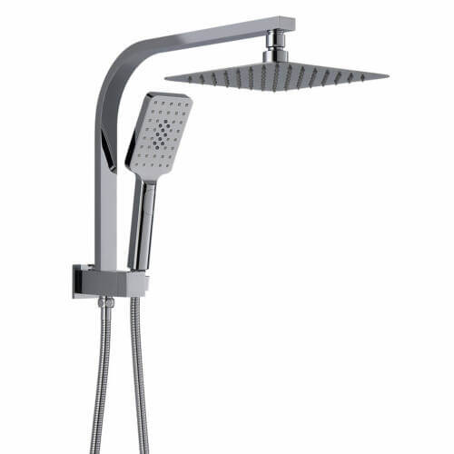 Cube chrome twin shower