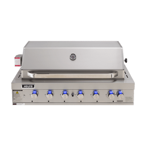 6 Burner Built-In BBQ + Hood