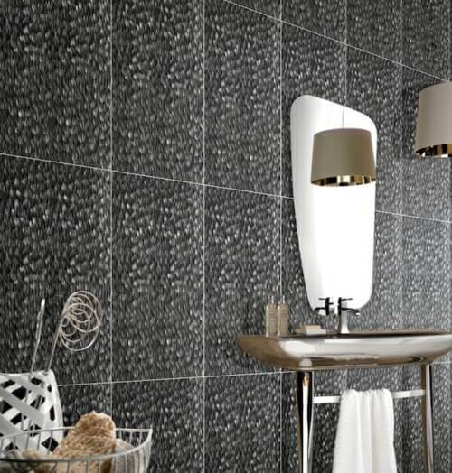 Turretella Glass Tile - Bathroom