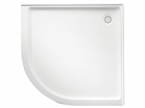 Flinders Curved Shower Base With Rear Outlet