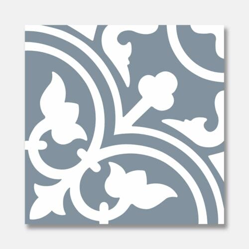 Heritage Aster Blue Encaustic Tile