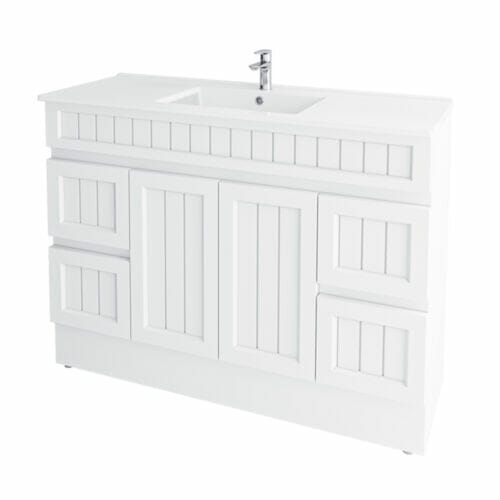 Courtney PVC Vanity Unit 120cm - Side View