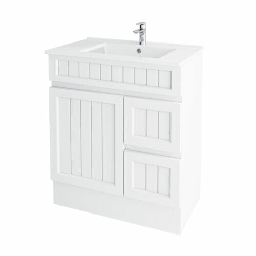 Courtney PVC Vanity Unit 75cm - Side View