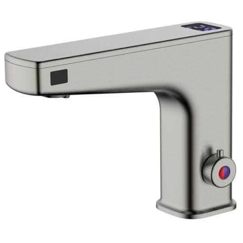 Galaxy Sensor Basin Mixer With Soap Dispenser Brushed Nickel