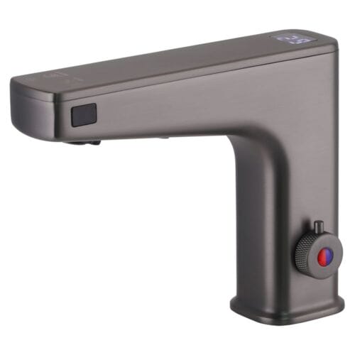 Galaxy Sensor Basin Mixer With Soap Dispenser Gunmetal