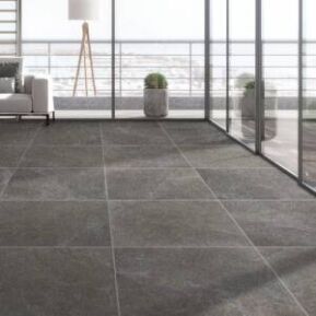 Charcoal Magic Stone Floor Tile Installation