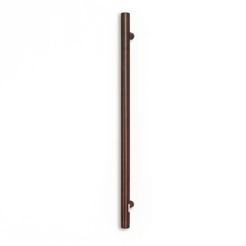 Round Oil Rubbed Bronze Vertical Heated Towel Rail