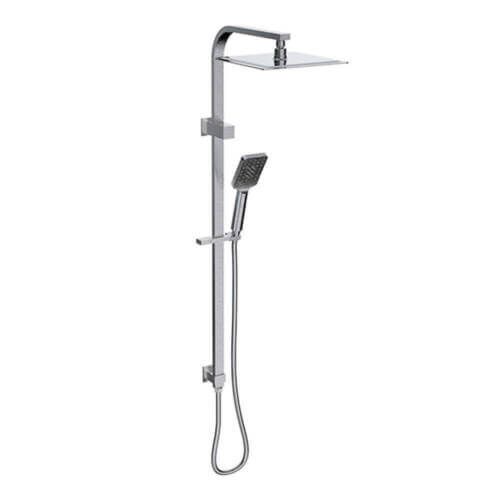 Sky Square Shower Rail Set Brushed Nickel