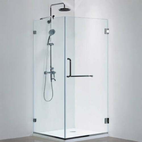 Frameless Shower Door & Return
