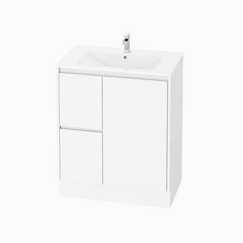 Laura PVC Vanity Unit 75cm left hand drawers