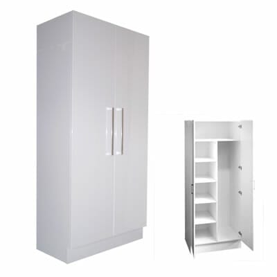 Double Door Linen/Broom Cupboard 80cm (Extra Depth)