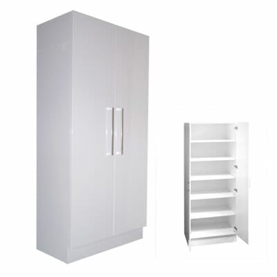 Pantry/Linen Cupboard Double Door 80cm with Extra Depth