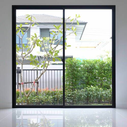 Sliding door with Night Sky frame
