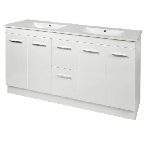Brianna PVC Vanity 150cm Double Bowl