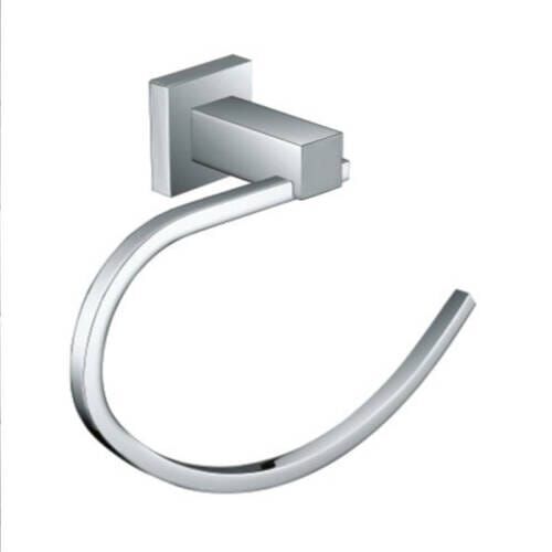 Square Towel Ring - Chrome