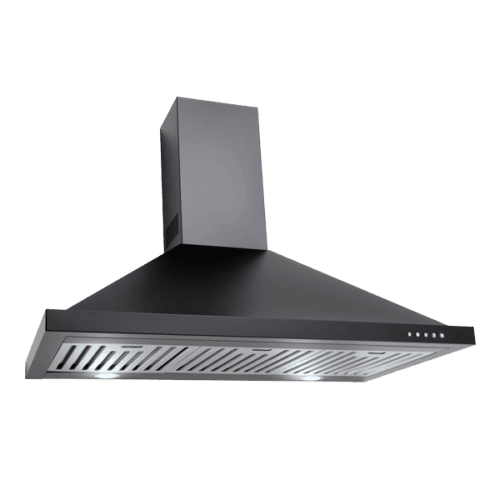 90cm Black Canopy Rangehood