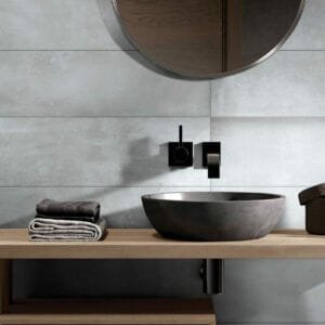 Vogue Light Grey Porcelain Wall Tile Installation