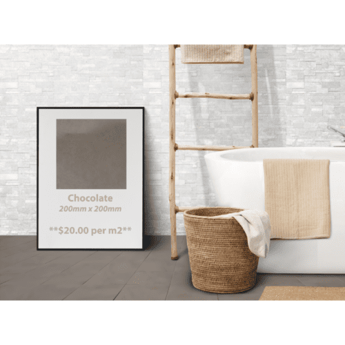 Chocolate Ceramic Tiles - 200mm x 200mm
