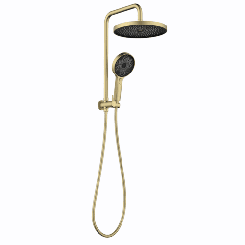 Gabe Twin Shower - Brushed Gold