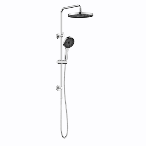 Gabe Twin Shower on Rail - Chrome