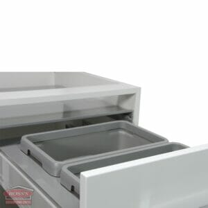 Pull Out Double Bin - open front view