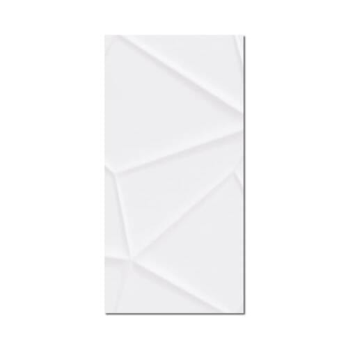 Charm White Feature Diamond Gloss Wall Tile 300x600mm
