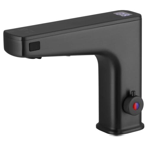 Galaxy Sensor Basin Mixer With Soap Dispenser Matte Black