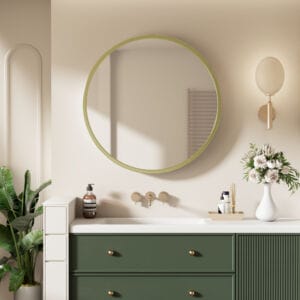 Brooklyn Round Mirror Brushed Gold