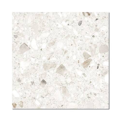 Terrazzo Stone Marshmallow Matte Tile 600x600mm