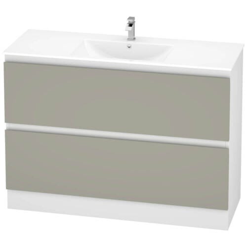 moonstone mist drawer fronts on two drawer vanity unit