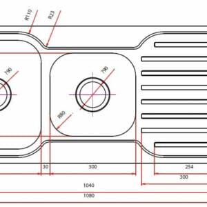 Classic Square 1080 Kitchen Sink Specs