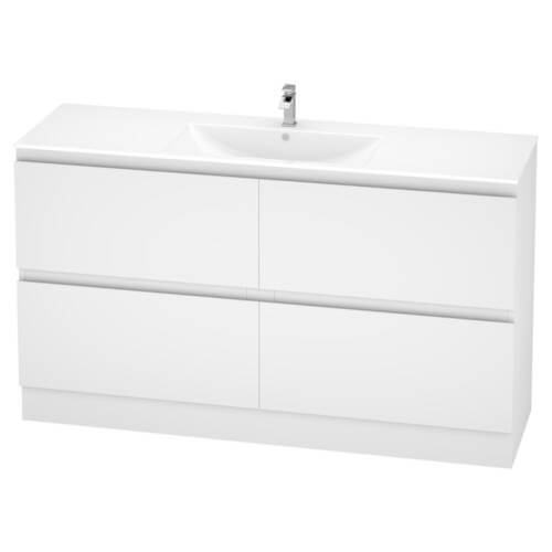Marine Double Drawer & Kickboard PVC Vanity Unit 150cm marine 150cm 4 drawer pvc vanity unit