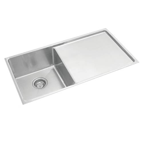 Excellence Squareline Single Bowl & Drainer Kitchen Sink